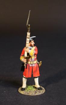 Image of Line Infantry "At the Ready", Line Infantry, Dejean's Regiment of Foot, The Jacobite Rebellion, 1745--single figure--ACCEPTING PRE-ORDERS ONLY.