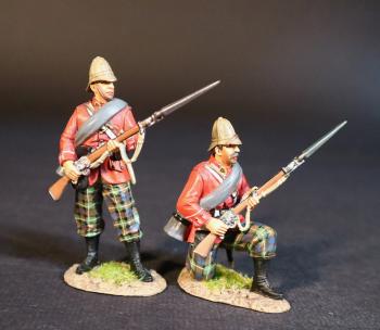Two Highlanders (standing ready to fire, kneeling ready to fire), 91st Regiment (Princess Louise's Argyll Shire Highlanders), Eschowe Relief Column, Battle of Gingindhlovu, 2nd April 1879--two figures Two Highlanders (standing ready to fire, kneeling ready to fire), 91st Regiment (Princess Louise's Argyll Shire Highlanders), Eschowe Relief Column, Battle of Gingindhlovu, 2nd April 1879--two figures #50967