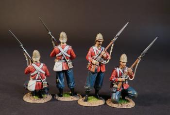 Image of Four Infantrymen (2 standing ready, 2 kneeling ready), The 2nd Battalion, 3rd (East Kent) Regiment (The Buff), The Eshowe Relief Column, The Battle of Gingindhlovu, 2nd April 1879, The Anglo Zulu War--four figures--ACCEPTING PRE-ORDERS ONLY. Image of Four Infantrymen (2 standing ready, 2 kneeling ready), The 2nd Battalion, 3rd (East Kent) Regiment (The Buff), The Eshowe Relief Column, The Battle of Gingindhlovu, 2nd April 1879, The Anglo Zulu War--four figures--ACCEPTING PRE-ORDERS ONLY.