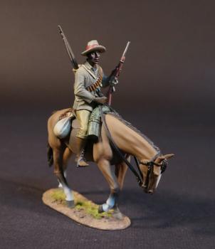 Native Horseman, Natal Native Horse, The Eshowe Relief Column, The Battle of Gingindhlovu, 2nd April 1879, The Anglo Zulu War--single mounted figure with rifle and quiver of assegais #50972