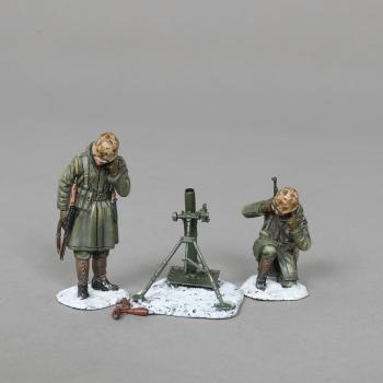 Korean War Mortar Team (camouflage helmets)--two figures, mortar, and three rounds--RETIRED--LAST THREE!! #50979