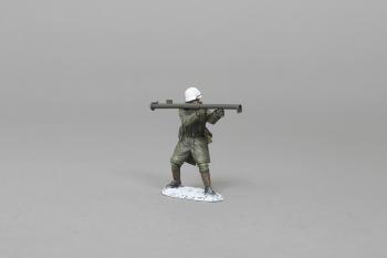 Image of Battle of the Bulge All America Hero Standing Bazooka Operator (white helmet)--single figure Image of Battle of the Bulge All America Hero Standing Bazooka Operator (white helmet)--single figure