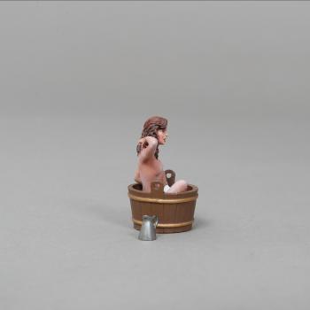 Penny, Girl in Tub (Brown Hair)--single female figure in washtub with washing/rinsing jug--RETIRED--LAST THREE!! #50990
