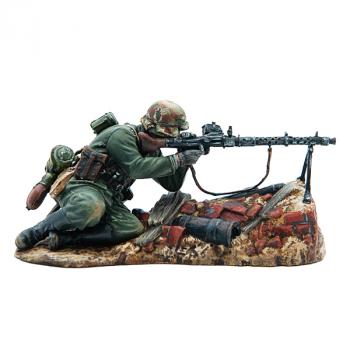 Image of German Firing MG34, German 6th Army, Stalingrad, 1942--single kneeling figure