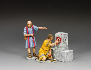 “The Monument Makers Set"--two Roman Empire-era figures and a monument #51019