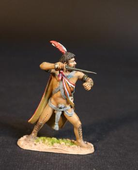 Libyan Mercenary, The Battle of Kadesh, 1274 BCE, New Kingdom Egyptians, The Ancients--single Libyan figure with sword pointed forward at eye level #51069