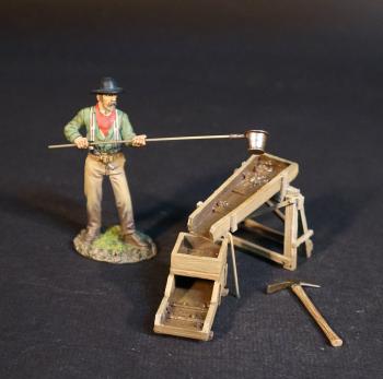 Gold Prospector with Cradle, The Gold Rush--single figure with cradle and pick #51078