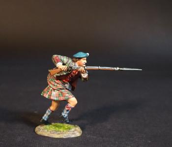Highlander Charging with Musket (plaid jacket, red vest), The Jacobite Army, The Battle of Culloden, 16th April 1745, The Jacobite Rebellion, 1745--single figure #51088