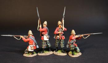 Image of Four Highlanders (2 standing ready to fire, 2 kneeling firing), 91st Regiment (Princess Louise's Argyll Shire Highlanders), Eschowe Relief Column, Battle of Gingindhlovu, 2nd April 1879--four figures--ACCEPTING PRE-ORDERS ONLY. Image of Four Highlanders (2 standing ready to fire, 2 kneeling firing), 91st Regiment (Princess Louise's Argyll Shire Highlanders), Eschowe Relief Column, Battle of Gingindhlovu, 2nd April 1879--four figures--ACCEPTING PRE-ORDERS ONLY.