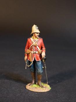 Officer, The 99th (Duke of Edinburgh's) Regiment, Eschowe Relief Column, Battle of Gingindhlovu, 2nd April 1879--single figure leaning on sheathed sword #51098
