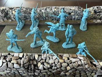 Image of American Militia at Battle of New Orleans--ten figures in ten poses--SEVEN IN STOCK.