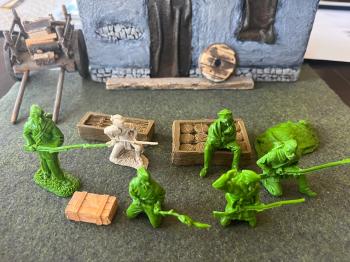 Image of Rogers Rangers Camp--seven figures in seven poses and three different accessory pieces--AWAITING RESTOCK!