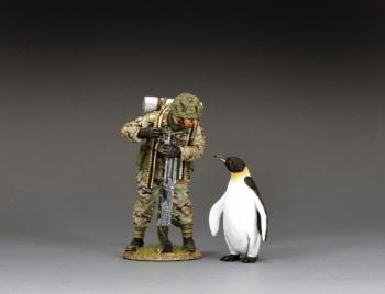 What Are You Lookin' At?--single British paratrooper figure and single king penguin figure from the Falklands War #51153