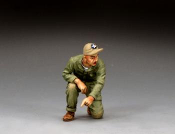 Pointing Grease Monkey--single kneeling U.S. aircraft ground crew figure Pointing Grease Monkey--single kneeling U.S. aircraft ground crew figure #51157