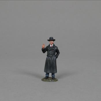Image of Gestapo Agent Sturmbannführer [Major] Arnold Ernst Toht (black coat)--single figure--RESTOCKING IN SEPTEMBER!!