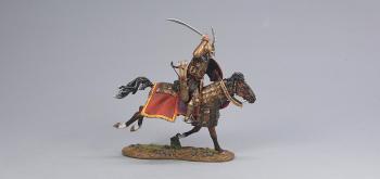 Ottoman Cavalry Attacking with Saber (gold armor), Ottoman Empire--single mounted figure with raised saber #51179