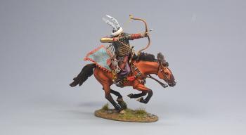 Ottoman Cavalry Advancing Archer (gold armor), Ottoman Empire--single mounted figure with readied bow #51181