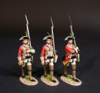 Three Infantrymen Marching, 79th (Draper's) Regiment of Foot, The British Army, The Battle of Wandewash, The Third Carnatic War, 22nd January 1760, The Seven Years War, 1756-1763--three figures in three poses Three Infantrymen Marching, 79th (Draper's) Regiment of Foot, The British Army, The Battle of Wandewash, The Third Carnatic War, 22nd January 1760, The Seven Years War, 1756-1763--three figures in three poses #51207