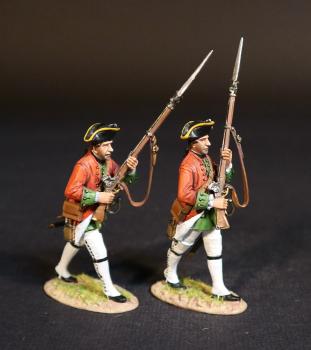 Two Infantrymen (musket held vertically; musket held at 80 degrees), Lally's (Irish) Regiment, The French Army, The Battle of Wandewash, The Third Carnatic War, 22nd January 1760, The Seven Years War, 1756-1763--two figures Two Infantrymen (musket held vertically; musket held at 80 degrees), Lally's (Irish) Regiment, The French Army, The Battle of Wandewash, The Third Carnatic War, 22nd January 1760, The Seven Years War, 1756-1763--two figures #51209