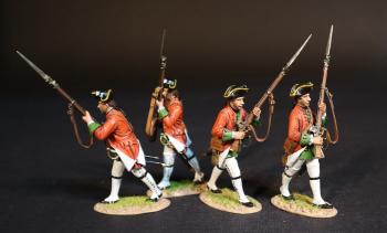 Image of Four Infantrymen (2 musket held vertically; 2 musket held at 80 degrees), Lally's (Irish) Regiment, The French Army, The Battle of Wandewash, The Third Carnatic War, 22nd January 1760, The Seven Years War, 1756-1763--four figures Image of Four Infantrymen (2 musket held vertically; 2 musket held at 80 degrees), Lally's (Irish) Regiment, The French Army, The Battle of Wandewash, The Third Carnatic War, 22nd January 1760, The Seven Years War, 1756-1763--four figures