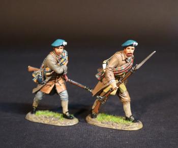 Lowland Infantry Retreating, (gun in left (grey coat); gun in right (brown coat)), The Jacobite Army, The Battle of Culloden, 16th April 1745, The Jacobite Rebellion, 1745--two figures #51215