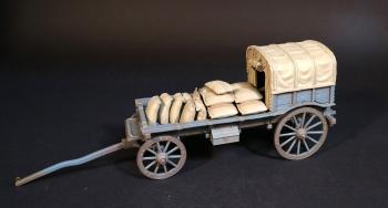 Ox Wagon, British Laager/Entrenched Defences, The Eshowe Relief Column, The Battle of Gingindhlovu, 2nd April 1879, The Anglo Zulu War--wagon and sandbags #51217