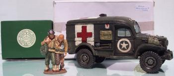 US DODGE WC54 Ambulance & Two GI's  (Retired) - ONE AVAILABLE! #51257