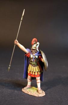 Image of Nicanor, Son of Parmnio, Macedonian Argyraspides (Silver Shields), The Macedonians, Armies and Enemies of Ancient Greece and Macedonia--single figure with spear raised to the sky