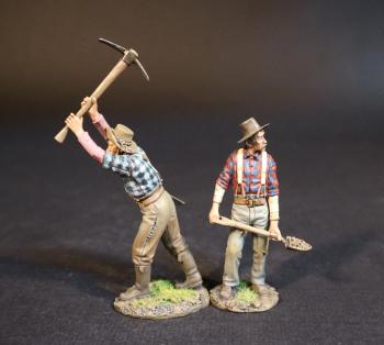 “Diggers," The Gold Rush--two figures (pick raised to strike, shovel full of dirt) #51269