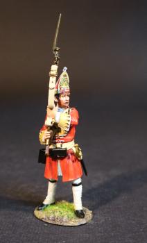 Image of Grenadier at Ready, Dejean's Regiment of Foot, Cumberland's Army, The Battle of Culloden, 16th April 1745, The Jacobite Rebellion, 1745--single figure