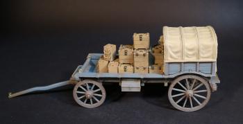 Image of Ox Wagon, British Laager/Entrenched Defences, The Eshowe Relief Column, The Battle of Gingindhlovu, 2nd April 1879, The Anglo Zulu War--wagon and crates