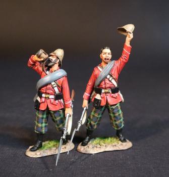 Two Highlanders (standing waving helmet; standing drinking from canteen), 91st Regiment (Princess Louise's Argyll Shire Highlanders), Eschowe Relief Column, Battle of Gingindhlovu, 2nd April 1879--two figures Two Highlanders (standing waving helmet; standing drinking from canteen), 91st Regiment (Princess Louise's Argyll Shire Highlanders), Eschowe Relief Column, Battle of Gingindhlovu, 2nd April 1879--two figures #51286