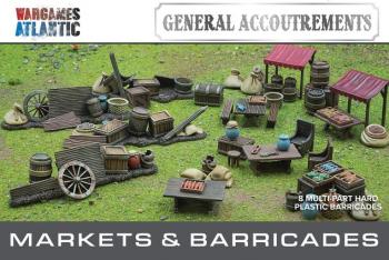 Image of 28mm Markets & Barricades--multi-part hard plastic set