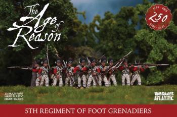 Image of 28mm 5th Regiment of Foot Grenadiers, The American Revolution, The Age of Reason--30 multi-part hard plastic figures Image of 28mm 5th Regiment of Foot Grenadiers, The American Revolution, The Age of Reason--30 multi-part hard plastic figures