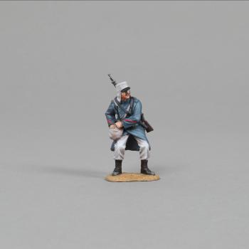 Image of French Legionnaire Grenadier #2--single figure reaching in bag for grenade