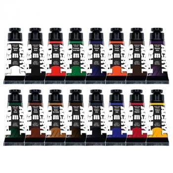 Image of Expert Acrylics All In Bundle!, ProAcryl Expert Acrylics 001-016 (Flat Matte)--sixteen 30mL tubes (1 fluid ounce) with easy-access flip top lids