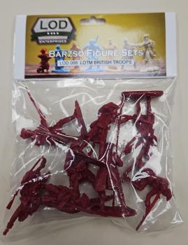 Last of the Mohicans British Troops--eight resin figures in eight poses (RED)--SEVEN IN STOCK. #51334