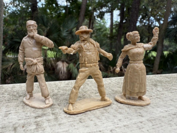 Mike Fink, Spouse, and Tillerman--three resin figures--TWO IN STOCK. #51337