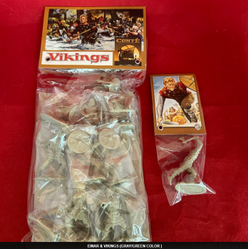 Image of Dark Age Vikings--10 fighting and shield wall poses Plus Einar (Gray Color)