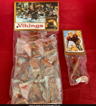 Image of Dark Age Vikings--10 fighting and shield wall poses Plus Einar (Brown/Rust Color)