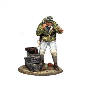 Image of German Officer with Field Phone, Battle of Konigsburg, Eastern Front, 1945--single figure