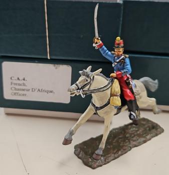 Officer, Chasseur D'Afrique--single mounted figure with sword raised high--RETIRED--LAST ONE!! #51378