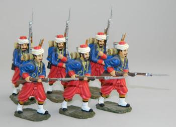 Six Zouaves Advancing, French Imperial Guard Zouaves, Crimean War--two figures--RETIRED--LAST ONE!! Six Zouaves Advancing, French Imperial Guard Zouaves, Crimean War--two figures--RETIRED--LAST ONE!! #51380