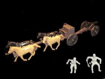 ACW Limber & 12 pounder with 4 horses (gray driver & rider) -- RETIRED -- THREE LEFT! ACW Limber & 12 pounder with 4 horses (gray driver & rider) -- RETIRED -- THREE LEFT! #10601