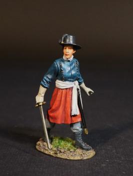 Image of Kady Brownell, 1st Regiment, Rhode Island Detached Militia, The First Battle of Bull Run, 1861, The American Civil War, 1861-1865--single figure with sword