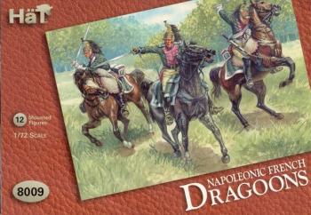 Image of Napoleonic French Dragoons--12 mounted figures in 4 poses and 12 horses in 2 horse poses