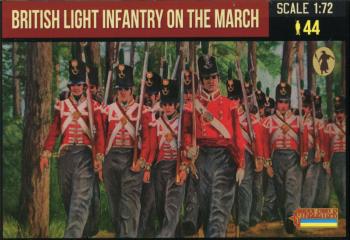 Image of British Light Infantry on the March, Napoleonic Wars--44 figures in 14 poses