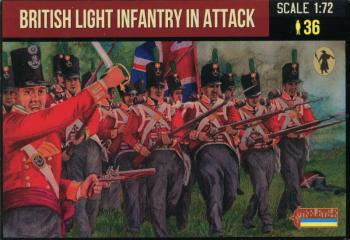 Image of British Light Infantry in Attack, Napoleonic Wars--36 figures in 12 poses
