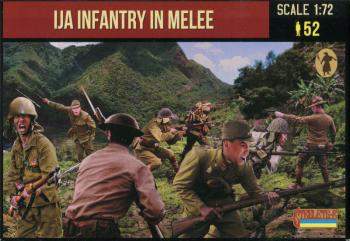Image of Imperial Japanese Army (IJA) Infantry in Melee, WWII--52 figures in 13 poses (unpainted)