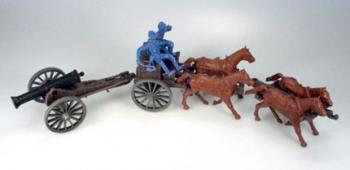 ACW Limber and 24 pound Howitzer with 4 horses (blue driver & rider) -- RETIRED -- TWO LEFT!! ACW Limber and 24 pound Howitzer with 4 horses (blue driver & rider) -- RETIRED -- TWO LEFT!! #10610